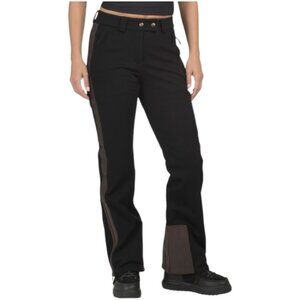 ALPS & METERS Wool Blend Tailor Made Ski Twenties Trousers With Leather Panels